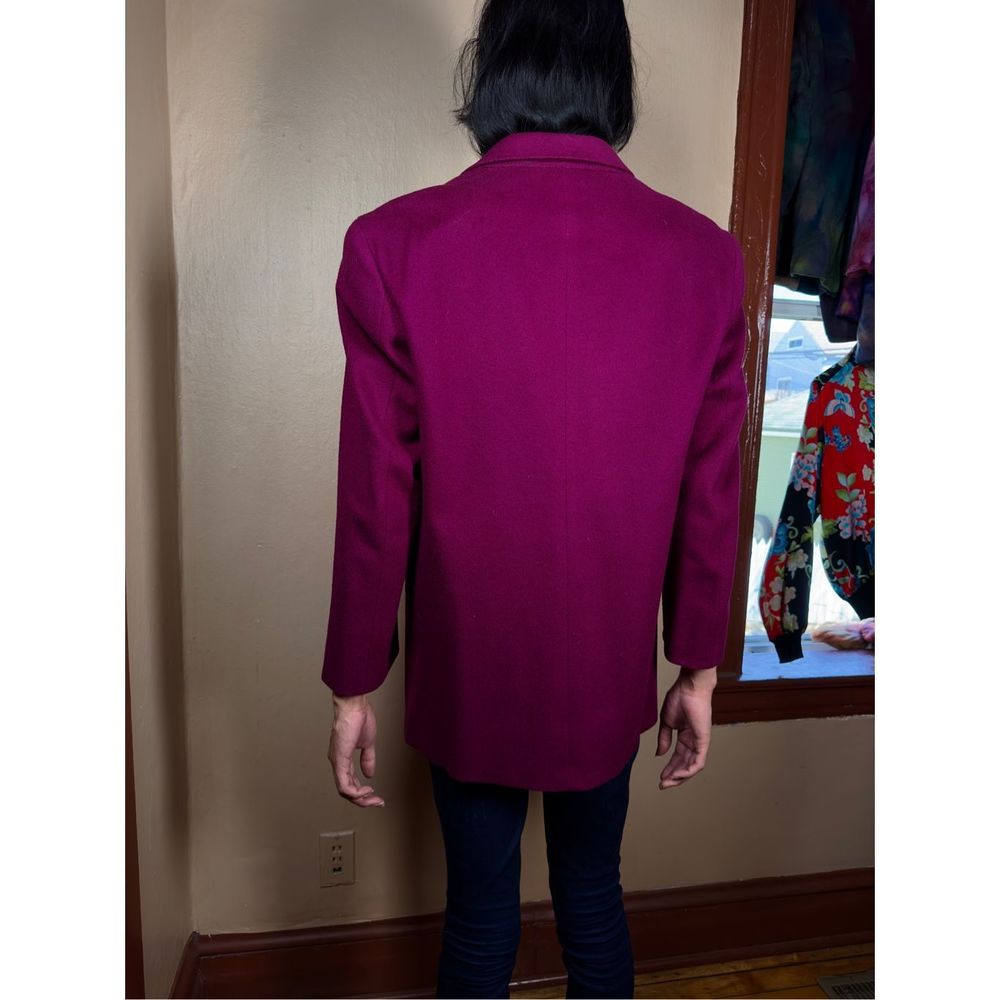 Wool Blazer Berry Colored One Button Jacket Vinta… - image 3